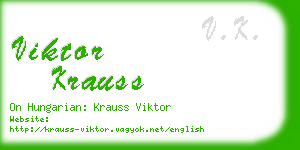 viktor krauss business card